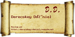 Derecskey Dániel névjegykártya